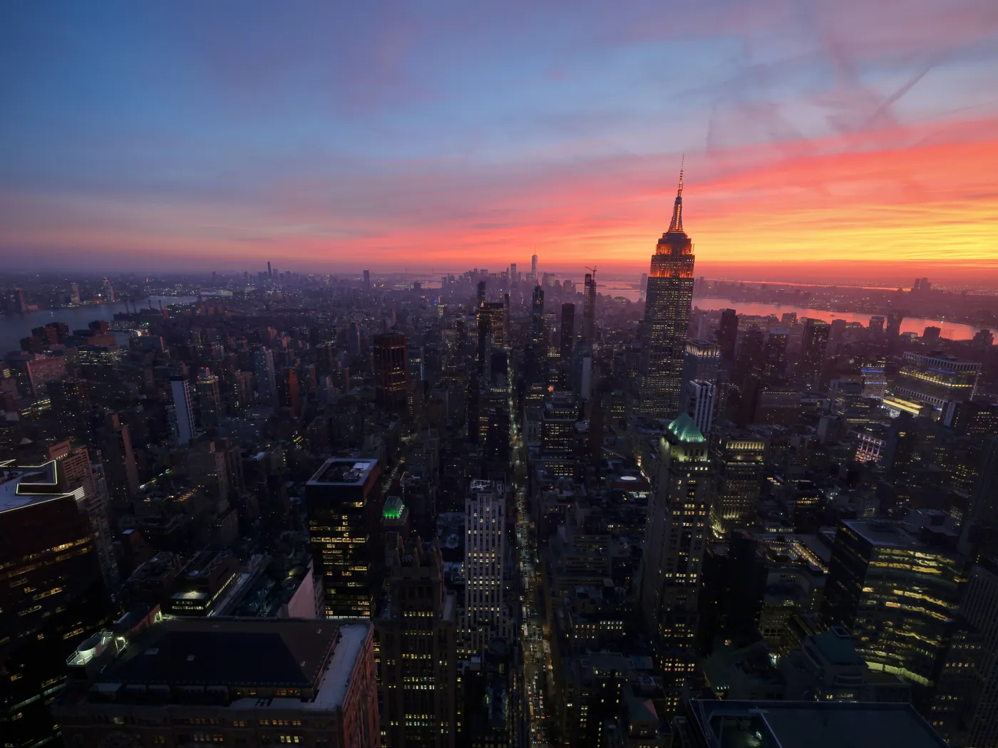 Midtown, dawn, Midtown Manhattan, New York.