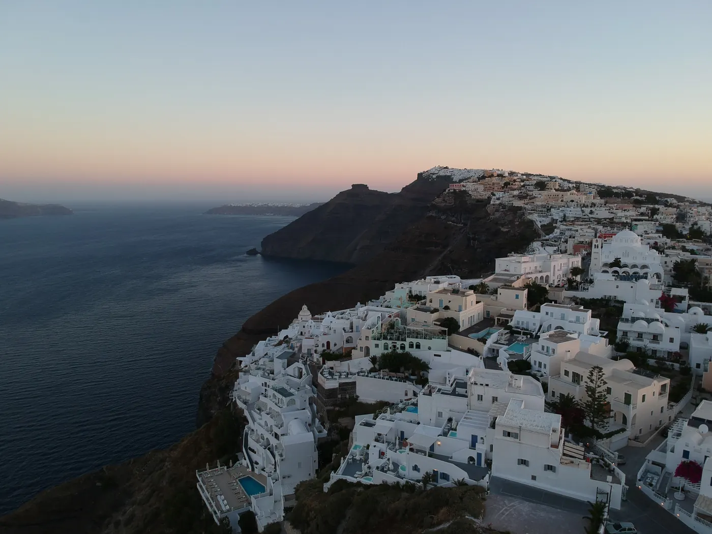Over Santorini, Santorini, Greece.